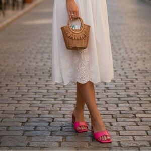 A NEW DAY Pink Lindie High Heel Slip On Shoes w/Memory Foam, Women’s 8.5, Pink